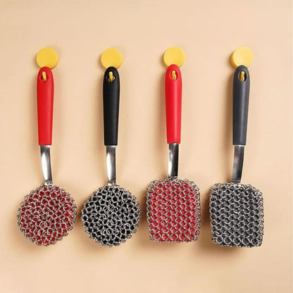 Grill Cleaning Tool Brushless Stainless Steel Ergonomic Handle
