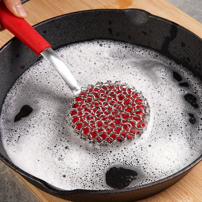 Grill Cleaning Tool Brushless Stainless Steel Ergonomic Handle