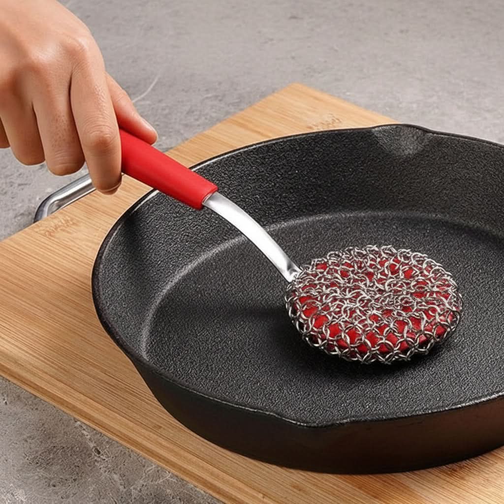 Grill Cleaning Tool Brushless Stainless Steel Ergonomic Handle