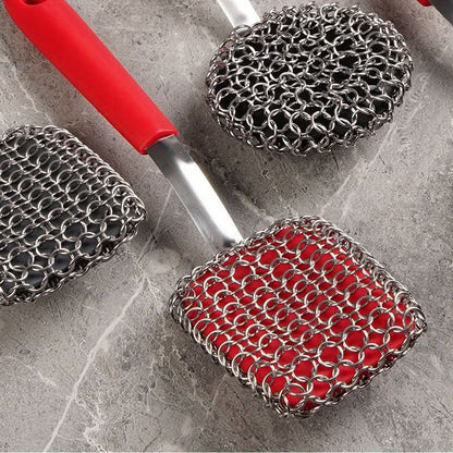 Grill Cleaning Tool Brushless Stainless Steel Ergonomic Handle