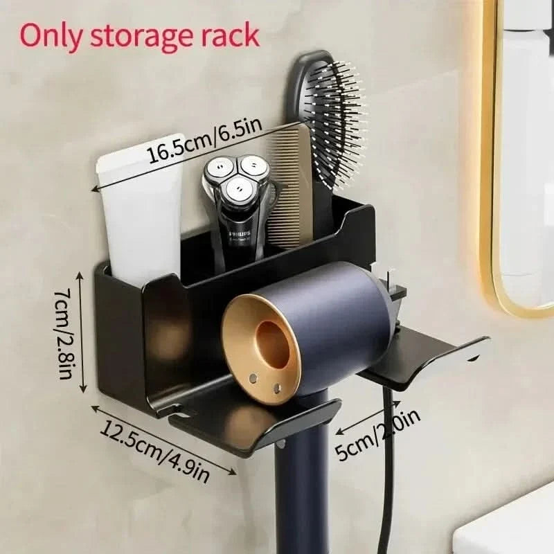 Hair Dryer Organizer Drill-Free Silicone Cushion & Cable Holder