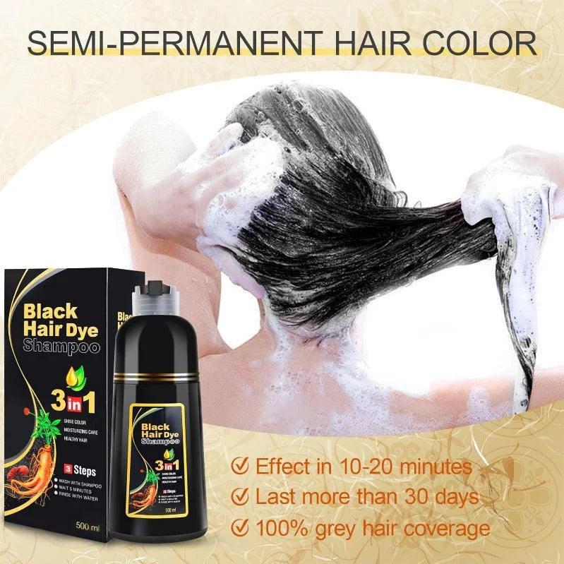 Hair Dye Shampoo Gray Coverage Cleansing & Color-Depositing