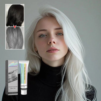 Hair Dye Silver Ammonia-Free With Plant Extracts