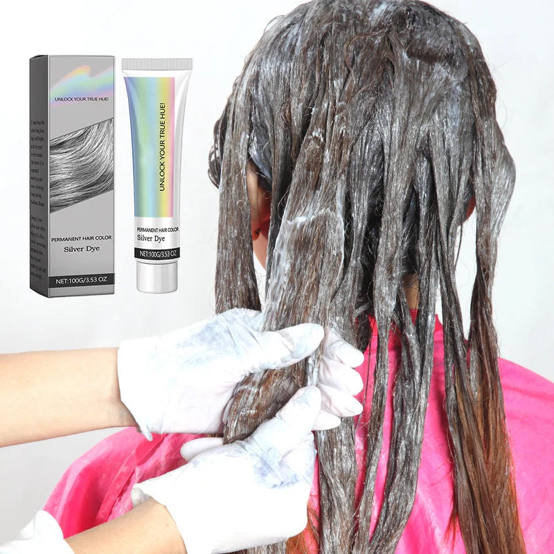 Hair Dye Silver Ammonia-Free With Plant Extracts
