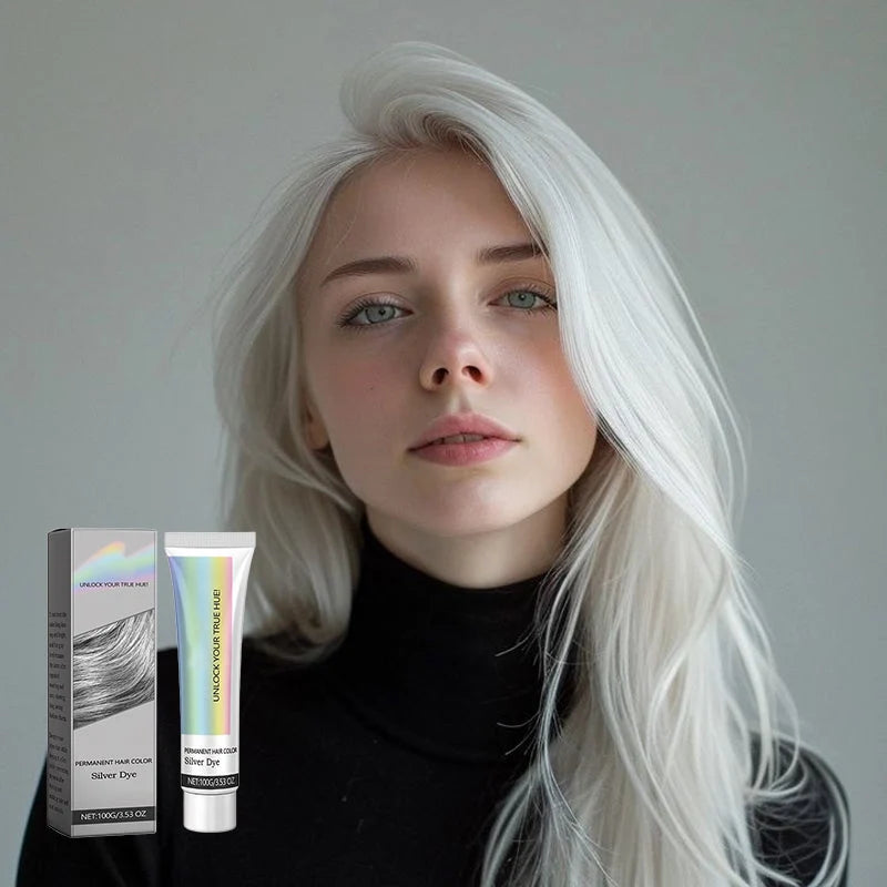 Hair Dye Silver Ammonia-Free With Plant Extracts