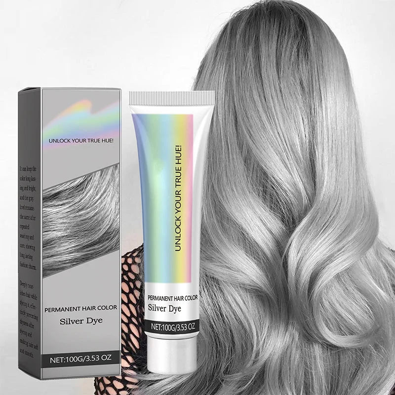 Hair Dye Silver Ammonia-Free With Plant Extracts