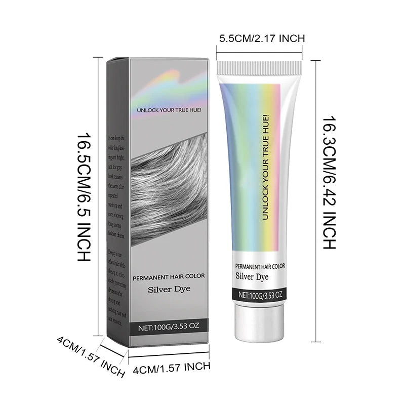 Hair Dye Silver Ammonia-Free With Plant Extracts