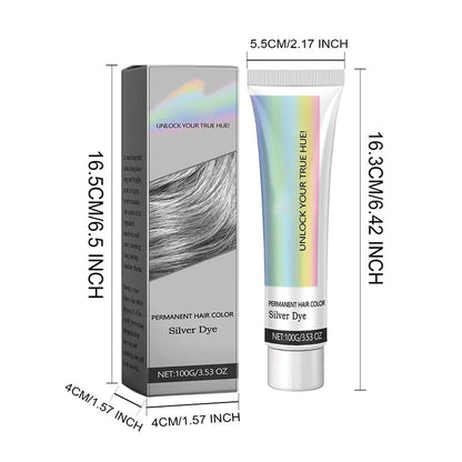 Hair Dye Silver Ammonia-Free With Plant Extracts
