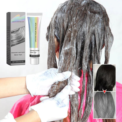 Hair Dye Silver Ammonia-Free With Plant Extracts