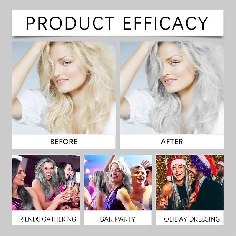 Hair Dye Silver Ammonia-Free With Plant Extracts