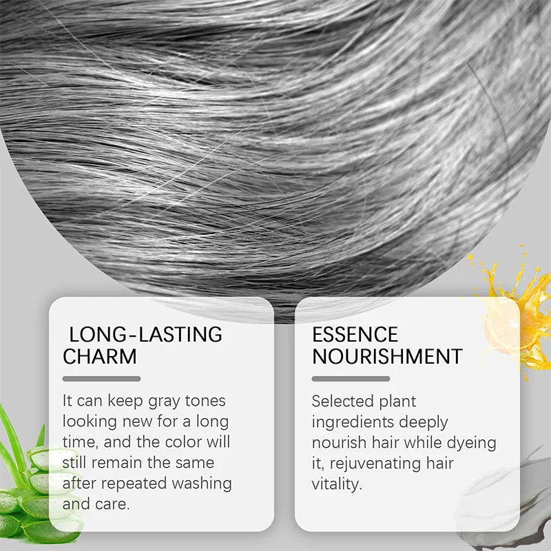 Hair Dye Silver Ammonia-Free With Plant Extracts