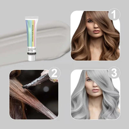 Hair Dye Silver Ammonia-Free With Plant Extracts