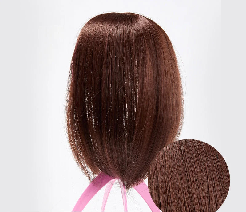Hair Topper Clip-In Bangs Crown Volume Heat-Resistant Fibers