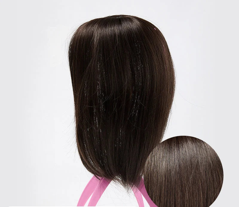 Hair Topper Clip-In Bangs Crown Volume Heat-Resistant Fibers