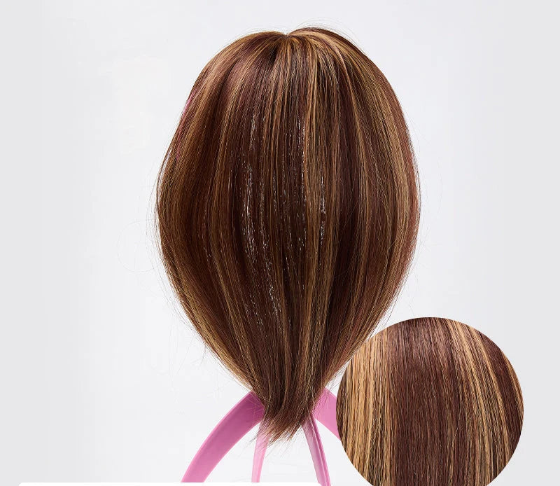 Hair Topper Clip-In Bangs Crown Volume Heat-Resistant Fibers