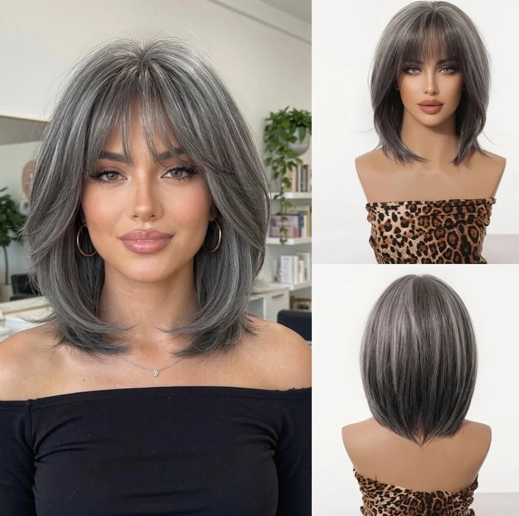 Hair Topper Clip-In Bangs Crown Volume Heat-Resistant Fibers