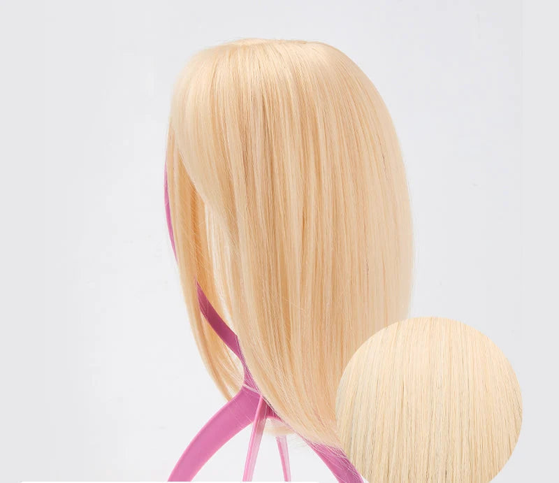 Hair Topper Clip-In with Bangs Heat-Resistant Fibers