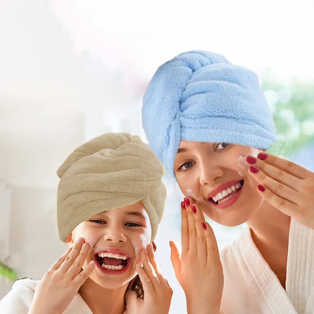 Hair Towel Wrap Quick-Dry Microfiber Secure Turban