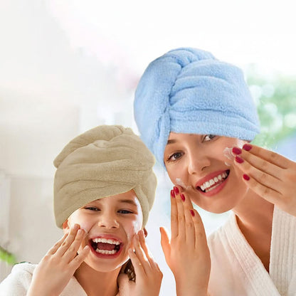Hair Towel Wrap Quick-Dry Microfiber Secure Turban