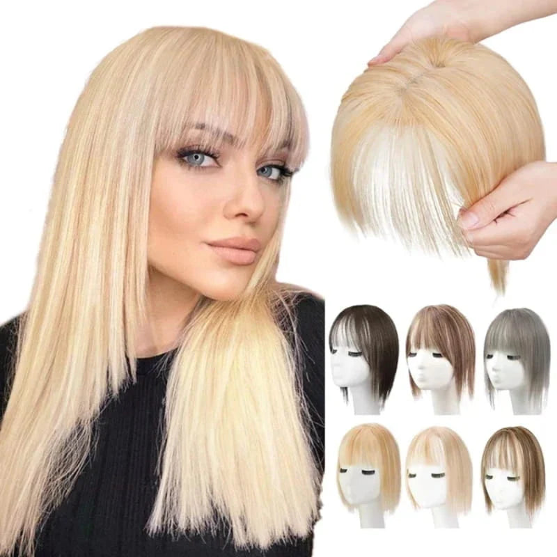 Hairpiece Synthetic Bangs Adjustable Natural-Looking Volume