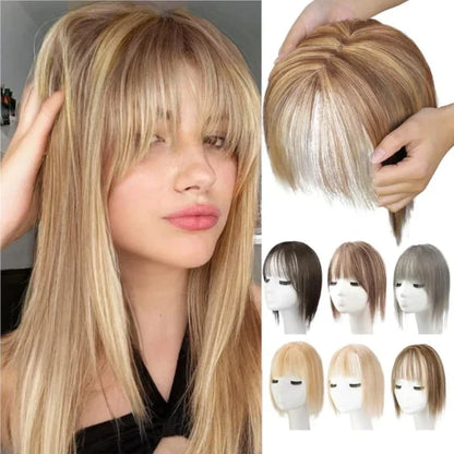Hairpiece Synthetic Bangs Adjustable Natural-Looking Volume