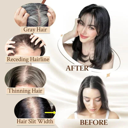 Hairpiece Synthetic Bangs Adjustable Natural-Looking Volume