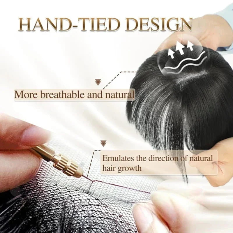 Hairpiece Synthetic Bangs Adjustable Natural-Looking Volume