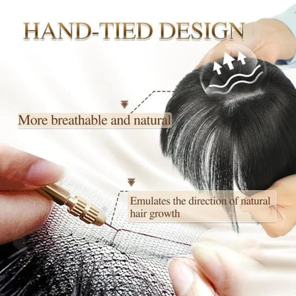 Hairpiece Synthetic Bangs Adjustable Natural-Looking Volume