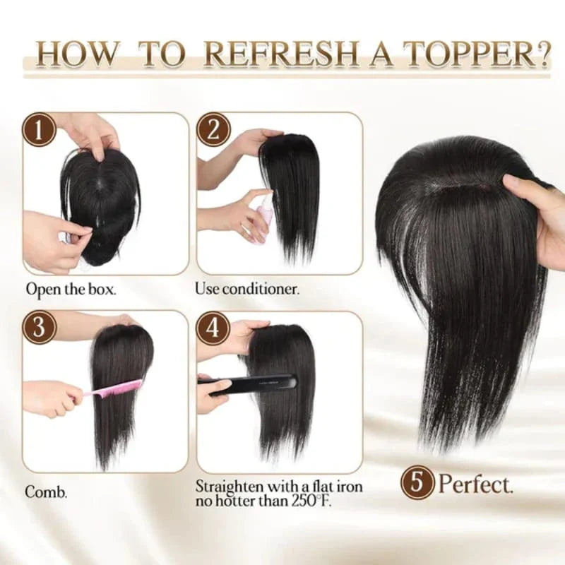 Hairpiece Synthetic Bangs Adjustable Natural-Looking Volume