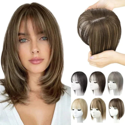 Hairpiece Synthetic Bangs Adjustable Natural-Looking Volume