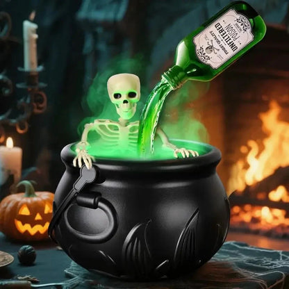 Halloween Cauldron Floating Bottle Fog & Glow