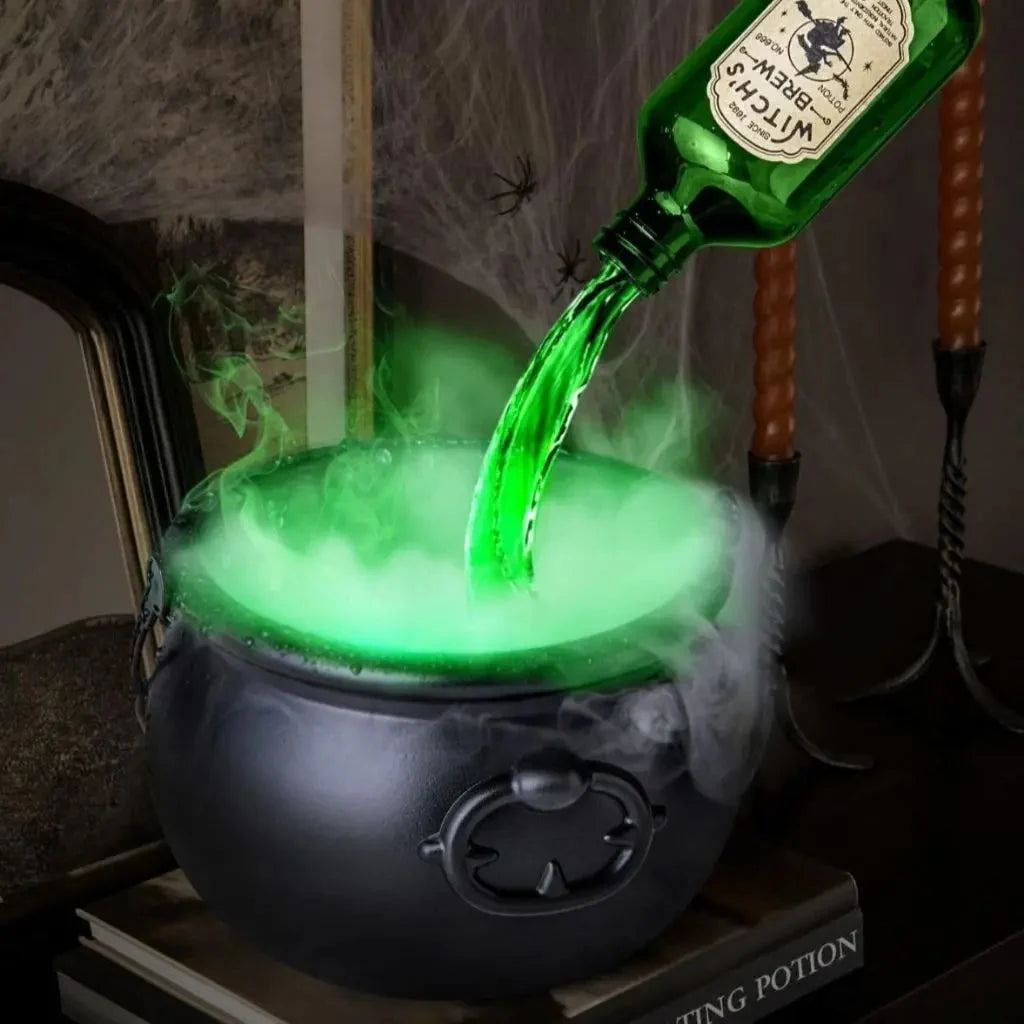 Halloween Cauldron Floating Bottle Fog & Glow