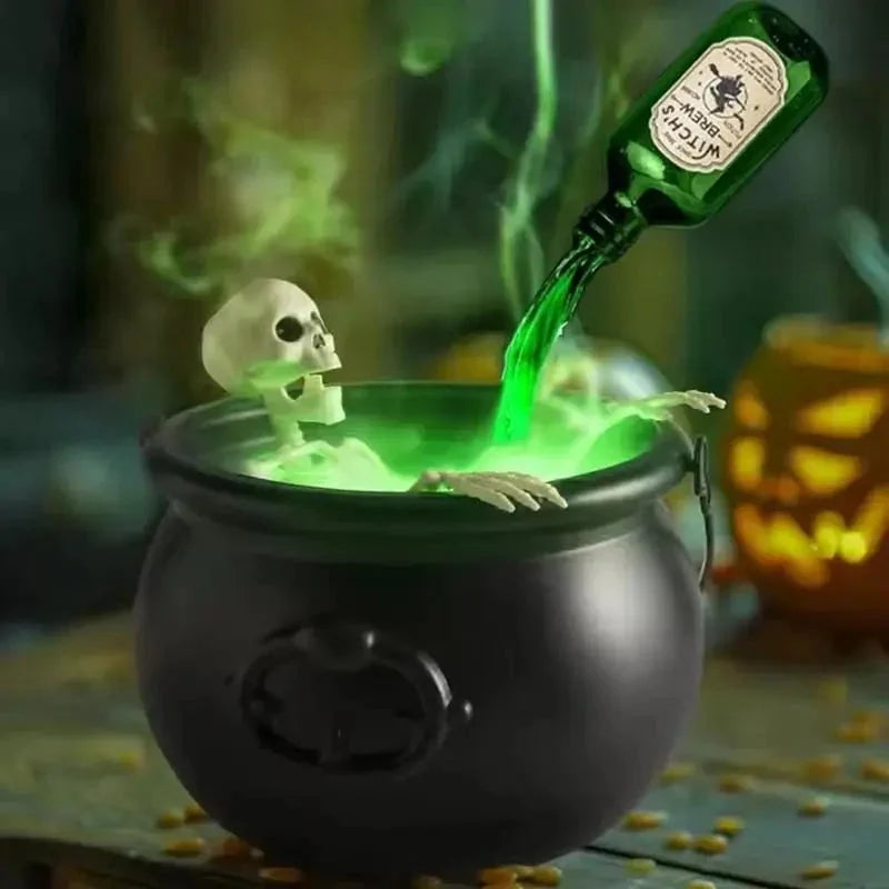 Halloween Cauldron Floating Bottle Fog & Glow