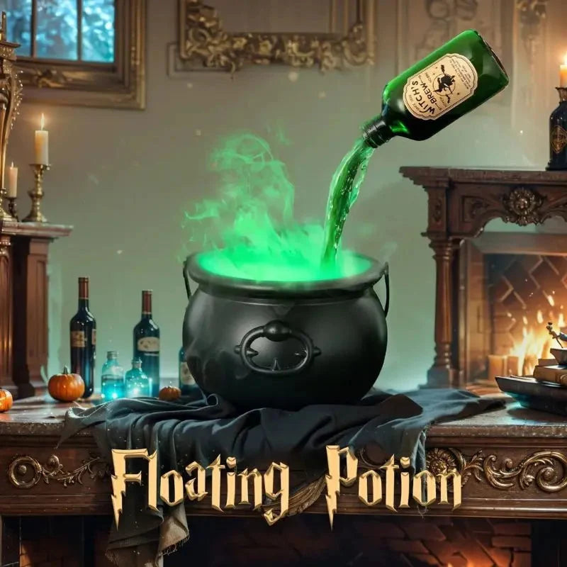 Halloween Cauldron Floating Bottle Fog & Glow