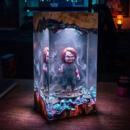 Halloween Lamp Handcrafted Resin Warm LED Light