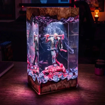 Halloween Lamp Handcrafted Resin Warm LED Light