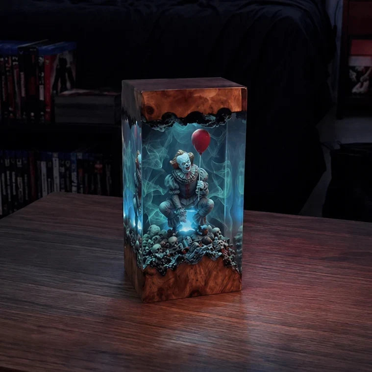 Halloween Lamp Handcrafted Resin Warm LED Light