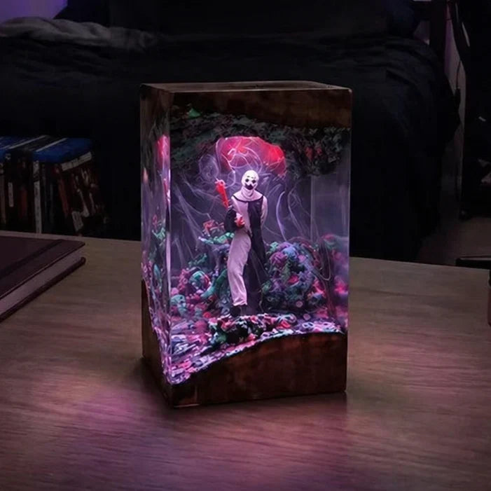 Halloween Lamp Handcrafted Resin Warm LED Light