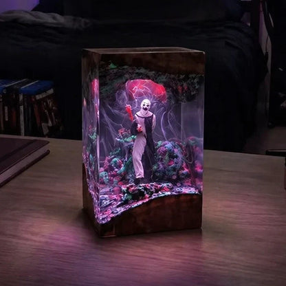 Halloween Lamp Handcrafted Resin Warm LED Light