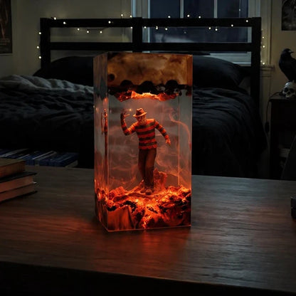 Halloween Lamp Handcrafted Resin Warm LED Light
