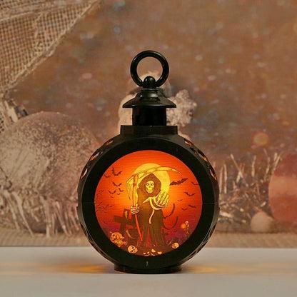 Halloween Lantern LED Intricate Cutout Indoor & Outdoor Use