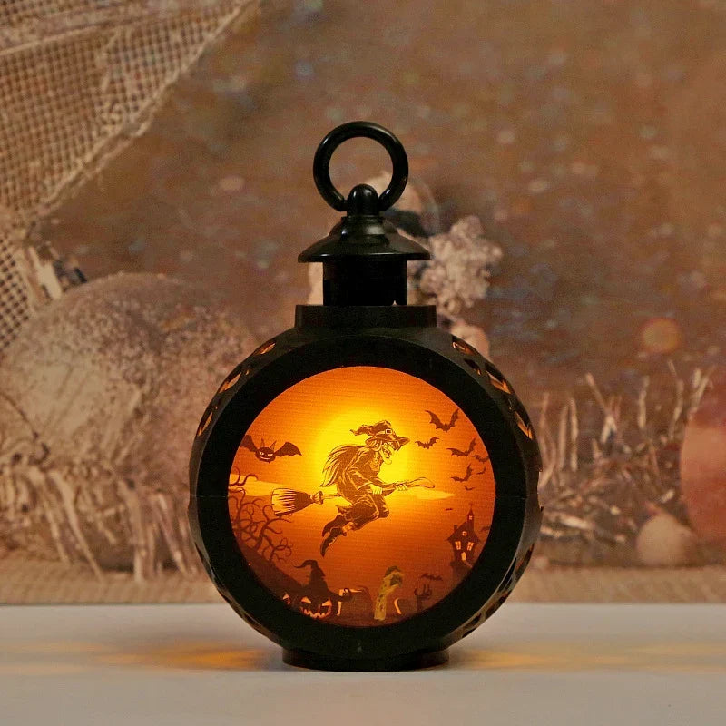 Halloween Lantern LED Intricate Cutout Indoor & Outdoor Use