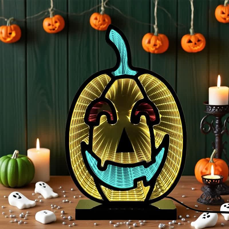 Halloween Light Pumpkin Demon Infinity Battery Powered