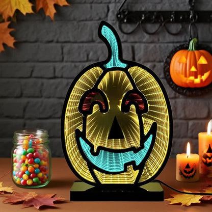 Halloween Light Pumpkin Demon Infinity Battery Powered
