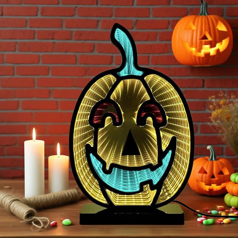 Halloween Light Pumpkin Demon Infinity Battery Powered
