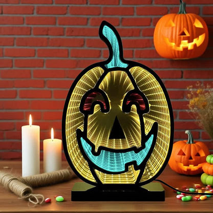 Halloween Light Pumpkin Demon Infinity Battery Powered