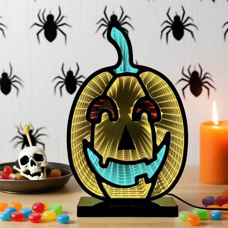 Halloween Light Pumpkin Demon Infinity Battery Powered