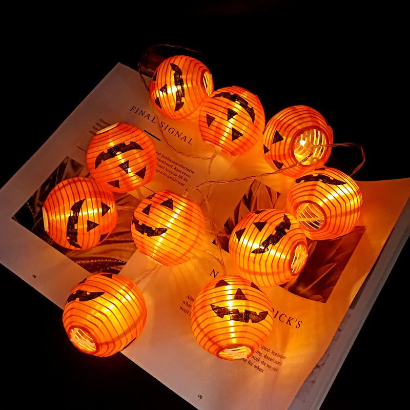 Halloween Pumpkin String Lights Waterproof LED Multi-Power Options