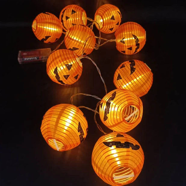 Halloween Pumpkin String Lights Waterproof LED Multi-Power Options