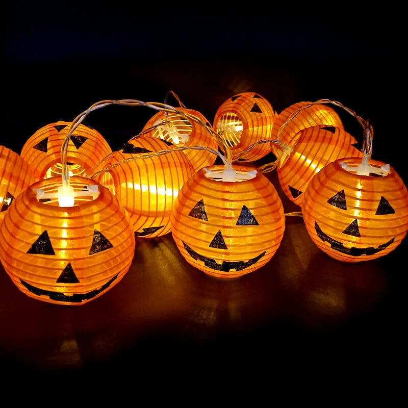 Halloween Pumpkin String Lights Waterproof LED Multi-Power Options